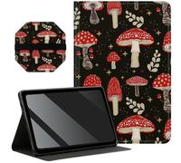 Slim Case for Samsung Galaxy Tab A8 10.5 inch 2022 SM-X200/X205/X207 + 1 Screen Clean Pad, Folding Stand PU Leather Case Soft TPU Inner with Auto Wake/Sleep, Mushroom Star