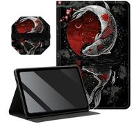 Slim Case for Samsung Galaxy Tab A8 10.5 inch 2022 SM-X200/X205/X207 + 1 Screen Clean Pad, Folding Stand PU Leather Case Soft TPU Inner with Auto Wake/Sleep, Japanese Koi Fish