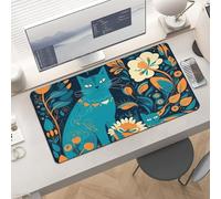 Slim Cat in The Wild Desk Mat for Keyboard and Mouse 24x12 Inch Gaming Mouse Pad Protector Non-Slip Rubber Base Portable Deskpad for Office/Gaming/Remote Work Desktop Accessories Decor
