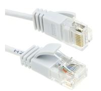 SLIM Cat6 Full Copper RJ45 Ethernet Network Patch Cable 1m White