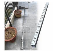 Slim Channel Drain Kit, Linear Shower Drain, Driveway Pool Deck Drainage, Stainless Steel Grate,