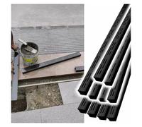 Slim Channel Drain Kit - Low Profile Drainage Trench System for Balcony, Patio, Gazebo, Pool, Deck - Splicable Garden Sewer Gutter Pipe with Cover