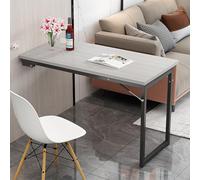 Slim Console Hallway Table - Folding Wall-Mounted Dining Table for Small Spaces Invisible Design 120x50x75cm - Perfect Behind Sofa Kitchen & Entryway Use