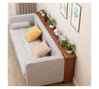 Slim Console Table for Entryway or Hallway - Narrow Behind Sofa Table Easy Install Brown Finish 110x15x65cm (43.3x5.9x25.6in) - Perfect for Small Spaces