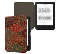 kwmobile Cork Case Compatible with Kobo Clara BW/Colour - Book Style Protective e-Reader Flip Cover Folio Case - Fractions Dark Pink/Red/Blue