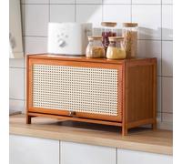 Slim Corner Kitchen Shelf Folding Wooden Worktop Rack Breathable & Lightproof Cover Ideal for Spices Pots & Pans Storage (60 x 33 x 40cm)