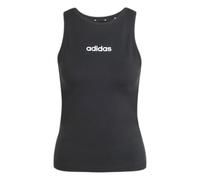 Slim cotton tank top for women adidas Essentials Linear Noir XS