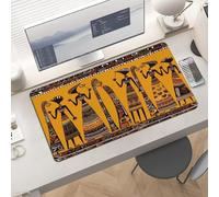 Slim Creative African Culture Desk Mat for Keyboard and Mouse 24x12 Inch Gaming Mouse Pad Protector Non-Slip Rubber Base Portable Deskpad for Office/Gaming/Remote Work Desktop Accessories Decor