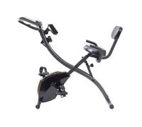 High Street TV Slim Cycle - 2-in-1 Stationary Flat Fold Exercise Bike - For Full Body Cardio - Strength & Resistance Training - Built-In Resistance Bands - Easy Storage - 8 Levels