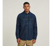 Slim Denim Shirt - Dark blue - Men XS