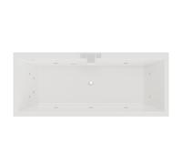 Slim Edge 12 Jet Chrome Flat Jet Double Ended Whirlpool Bath | White | Acrylic | 1700mm x 700mm