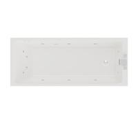 Slim Edge 12 Jet Chrome Flat Jet Single Ended Whirlpool Bath | White | Acrylic | 1800mm x 800mm