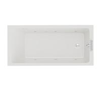 Slim Edge 6 Jet Chrome Flat Jet Single Ended Whirlpool Bath | White | Acrylic | 1700mm x 800mm