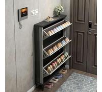 Slim Elegant Shoe Cabinet with Folding Drawers Space Saving Entryway nizer Freestanding Hidden Storage Solution for Small Spaces Modern Design for Minimalist Homes