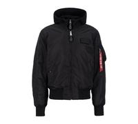 Slim Fit Bomber Jacket with Detachable Hood- male- Alpha Industries- Bomber Jackets- Black- XL- Jackets XL