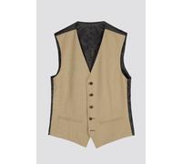 Slim Fit Camel Flannel Waistcoat Farah Beige 42R