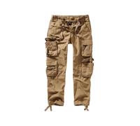 Brandit Pure Slim Fit Cargo Trousers Men Cargo Pockets 100% Cotton