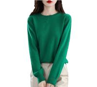 Slim Fit Cashmere Sweaters for Women UK Solid Color Long Sleeve Casual Pullover Jumper Soft Crew Neck Knitwear Basic Body Warmer Ladies Knitted Tops Base Layer Sweatshirt