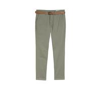 Slim Fit Chino Trousers with Belt Tom Tailor Denim Vert 34x32