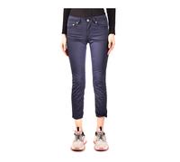 Slim Fit Chinos with Punk Style - female - Dondup - Cropped Trousers - Blue - W25 - Trousers W25