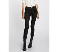 Slim Fit Coated Trousers Black