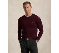 Slim Fit Crew Neck Jumper in Washable Wool burgundy