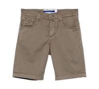 Slim Fit Elephant Grey Stretch Cotton Shorts - male - Jacob Cohën - Casual Shorts - Brown - W31 - Shorts W31