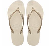 Slim Fit Flatform Flip Flops beige