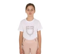 SLIM FIT GIRL T-SHIRT WITH PINK GLITTER LOGO