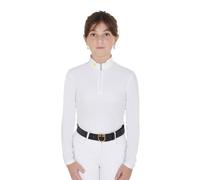 SLIM FIT GIRLS' POLO SHIRT IN TECHNICAL FLEECE FABRIC
