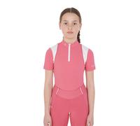 SLIM FIT GIRLS' ZIP-UP TRAINING POLO SHIRT