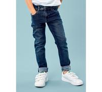 Slim Fit Jeans in Mid Rise Denim Blue