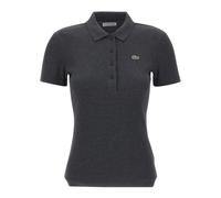Slim Fit L.12.D Ribbed Cotton Polo - female - Lacoste - Polo Shirts - Gray - M - Tops M