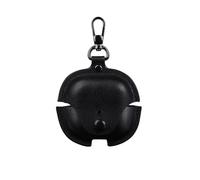 Slim Fit Leather Shock-Absorbing Headphone Earphone Cover Accessories with Keychain Case for Huawei FreeClip 2-Black