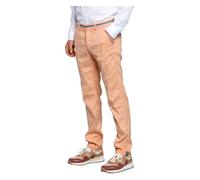 Slim Fit Linen Blend Chinos- male- Mason's- Chinos- Orange- S- Trousers S