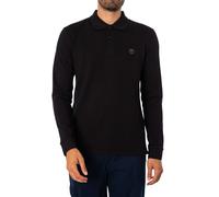 Slim Fit Longsleeved Embroidered Logo Polo Shirt Black XXL