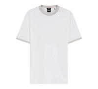 Slim-Fit Mercerized Cotton T-Shirt with Contrast - male - Boss - T-Shirts - White - S - Tops S