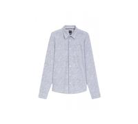 Slim-Fit Performance-Stretch Printed Shirt - male - Boss - Casual Shirts - Blue - L - Shirts L