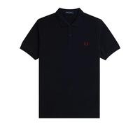 Slim Fit Plain Polo Navy & Burnt Red - male - Fred Perry - Polo Shirts - Blue - 2XL - Tops 2XL
