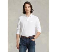 Slim Fit Polo Shirt with Cotton Pique and Long Sleeves White