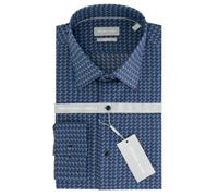 Slim fit printed performance shirt Michael Kors Empire Bleu 43