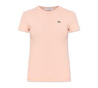 Slim Fit Ribbed Cotton T-Shirt - female - Lacoste - T-Shirts - Pink - M - Tops M