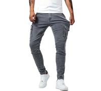 Slim Fit Stretch Jeans Men, Cuffed Jeans For Men Slim Fit Jeans Stretch Ripped Skinny Jeans For Men Fashion Straight Leg Denim Work Trousers Relax Fit Casaul Trousers Elastic Waist Jeans