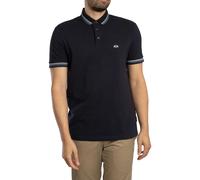Slim Fit Stripe Collar Polo Shirt Deep Navy L