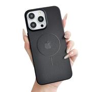 Slim Fit Super Thin Heat Dissipation Breathable Hollow Mesh Magnetic Case for iPhone, Compatible with MagSafe Wireless Charging (Black,iPhone 15 Pro)