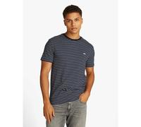 Tommy Jeans Men's TJM Slim Stripe TEE DM0DM20377 S/S T-Shirt, Blue (Dark Night Navy/Ecru), XXL