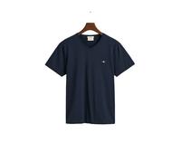 GANT Men's Slim Shield V-Neck T-Shirt with V-Neck Slim Fit (Pack of 1), Evening Blue, XL