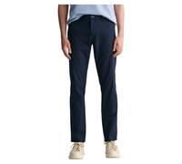 GANT Men's Slim Tech Prep Chinos Dress Pants, Navy, 30 W/32 L