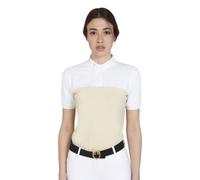 SLIM FIT WOMEN'S POLO SHIRT TECHNICAL FABRIC AND MESH