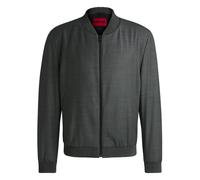 Slim Fit Zip Jacket Birdseye Pattern - male - Hugo - Light Jackets - Black - S - Jackets S